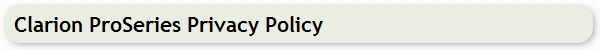 Clarion ProSeries Privacy Policy