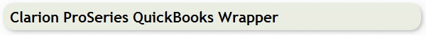 Clarion ProSeries QuickBooks Wrapper
